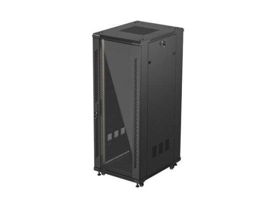 19" VOLNĚ STOJÍCÍ RACKOVÁ SKŘÍŇ 32U/600X800 (FLAT PACK) S PROSKLENÝMI DVEŘMI ČERNÁ LANBERG