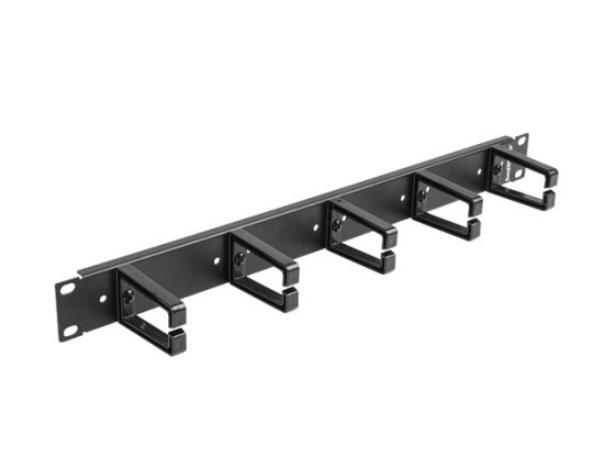 19" PANEL PRO SPRÁVU KABELŮ S 5 PLASTOVÝMI DRŽÁKY 1U TYP B ČERNÝ LANBERG