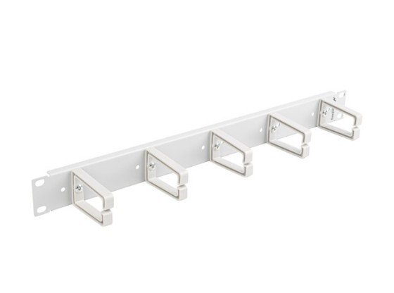 19" PANEL PRO SPRÁVU KABELŮ S 5 PLASTOVÝMI DRŽÁKY 1U TYP B ŠEDÝ LANBERG