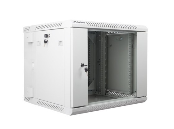 RACKOVÁ SKŘÍŇ 19" DVOUDÍLNÁ NÁSTĚNNÁ 9U/600X600 (FLAT PACK) ŠEDÁ LANBERG