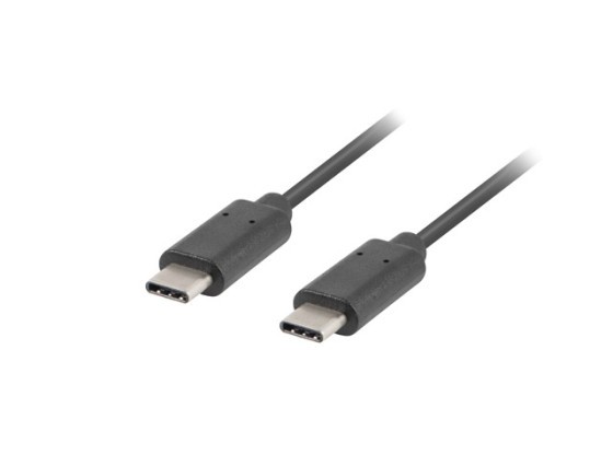 KABEL USB-C M/M 2.0 0,5 M ČERNÝ LANBERG