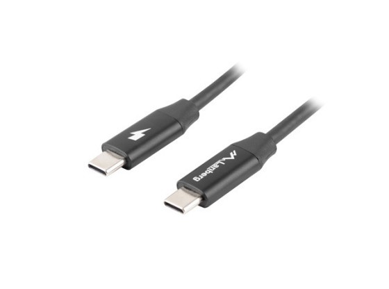KABEL USB-C M/M 2.0 0,5 M QUICK CHARGE 4.0 ČERNÝ LANBERG