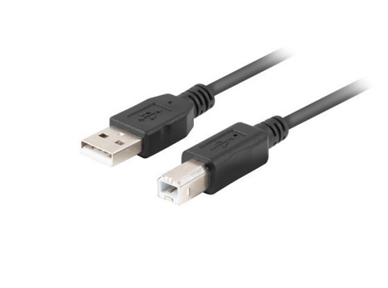 USB-A(M)->USB-B(M) 2.0 KABEL 3M ČERNÝ FERITOVÝ BOX LANBERG
