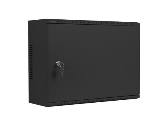 19" RACKOVÁ SKŘÍŇ PRO MONTÁŽ NA STĚNU 4U+3U/540X200 NÍZKOPROFILOVÁ ČERNÁ LANBERG (SMONTOVANÁ)