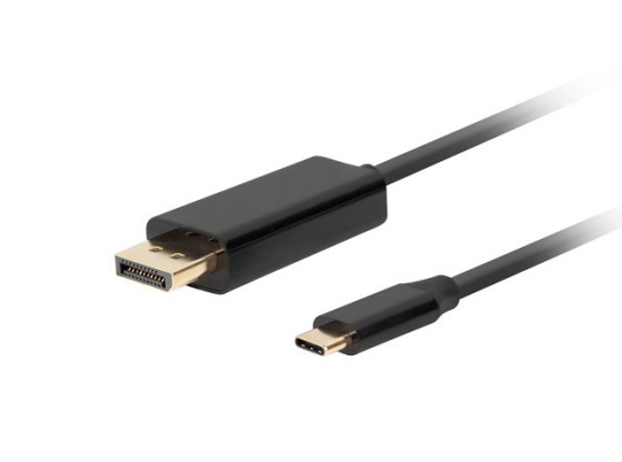 KABEL USB-C(M)->DISPLAYPORT(M) 3M 4K 60HZ ČERNÝ LANBERG