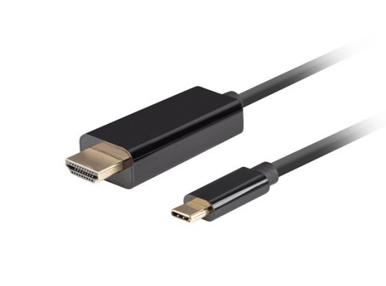 KABEL USB-C(M)-&gt;HDMI(M) 0,5M 4K 60HZ ČERNÝ LANBERG