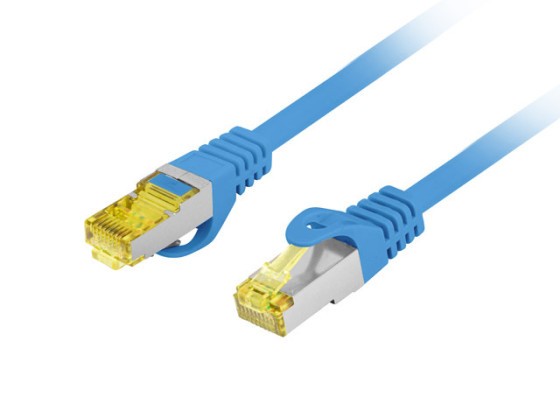 PATCHCORD CAT.6A S/FTP LSZH CU 5M MODRÝ FLUKE PASS LANBERG