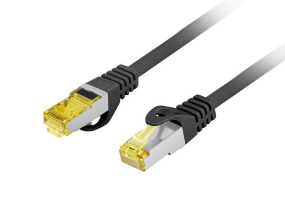 PATCHCORD CAT.6A S/FTP LSZH CU 3M BLACK FLUKE PASSED LANBERG