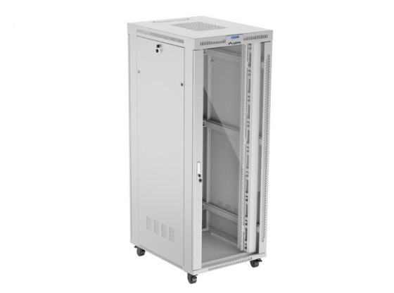 INSTALAČNÍ STOJAN 19" 42U 800X1000 ŠEDÉ SKLENĚNÉ DVEŘE LCD LANBERG (FLAT PACK) V2