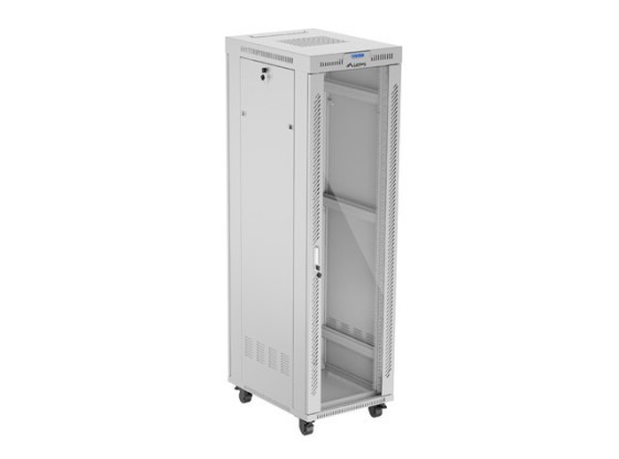 INSTALAČNÍ STOJAN 19" 42U 600X800 ŠEDÉ SKLENĚNÉ DVEŘE LCD LANBERG (FLAT PACK) V2