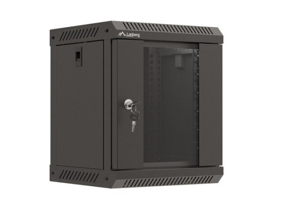 INSTALAČNÍ ROZVADĚČ 10" 6U 300X300 ČERNÉ SKLENĚNÉ DVEŘE LANBERG (PLOCHÉ BALENÍ)