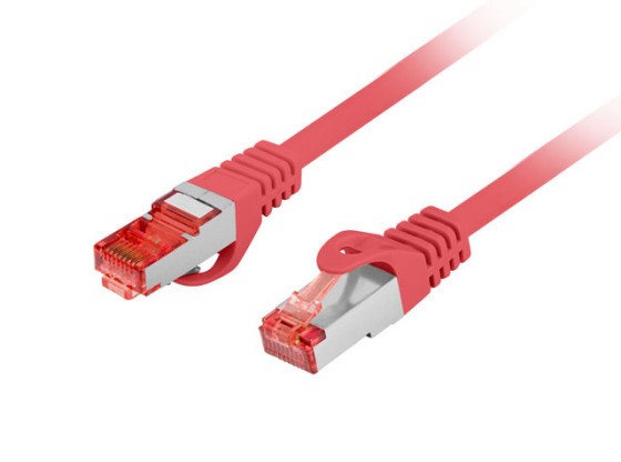 PATCHCORD CAT.6 S/FTP LSZH CU 5M ČERVENÝ FLUKE PASS LANBERG