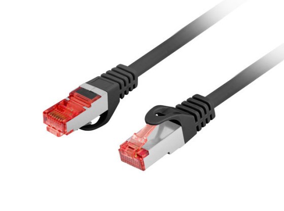 PATCHCORD CAT.6 S/FTP LSZH CU 20M BLACK FLUKE PASS LANBERG
