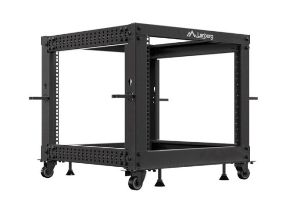 OTEVŘENÝ RACK 19" 9U 600X600-1100 NASTAVITELNÝ ČERNÝ LANBERG