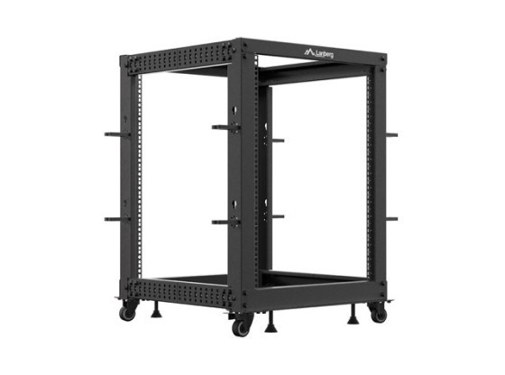 OTEVŘENÝ RACK 19" 15U 600X600-1100 NASTAVITELNÝ ČERNÝ LANBERG