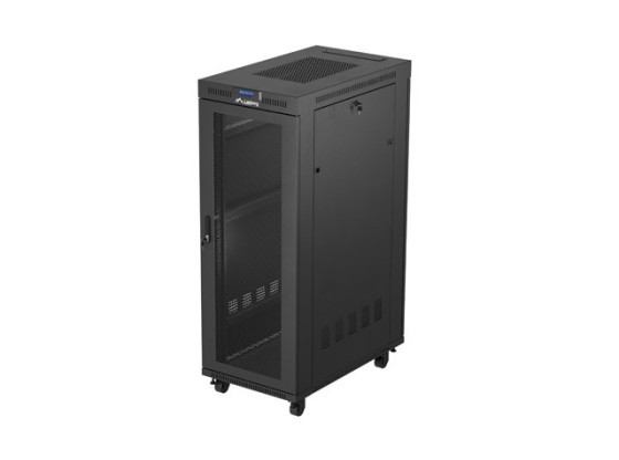 INSTALAČNÍ SKŘÍŇ 19" 32U 600X1000 ČERNÁ LCD PERFOROVANÁ DVÍŘKA LANBERG (PLOCHÉ BALENÍ)