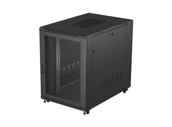 INSTALAČNÍ SKŘÍŇ DO RACKU 19" 22U 800X1200 ČERNÉ PERFOROVANÉ DVEŘE LANBERG (PLOCHÉ BALENÍ)