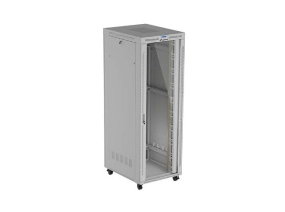 INSTALAČNÍ SKŘÍŇ 19" 47U 800X1000 ŠEDÉ PROSKLENÉ DVEŘE LCD LANBERG (FLAT PACK) V2