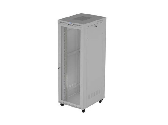 INSTALAČNÍ STOJAN 19" 47U 800X1000 ŠEDÝ S PERFOROVANÝMI DVEŘMI LANBERG (FLAT PACK) V2