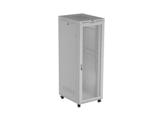 INSTALAČNÍ STOJAN 19" 47U 800X1000 ŠEDÝ S PERFOROVANÝMI DVEŘMI LANBERG (FLAT PACK) V2