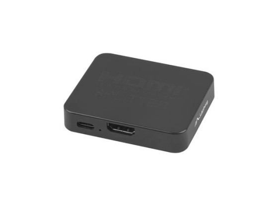 LANBERG HDMI->2X HDMI 4K VIDEO SPLITTER + USB-C PORT ČERNÝ