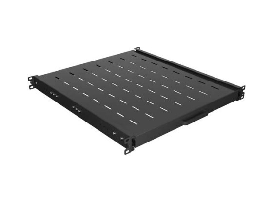 VÝSUVNÁ POLICE PRO 19" RACK 500MM ČERNÁ LANBERG (1U/445X500MM NOSNOST DO 35KG, 4BODOVÁ MONTÁŽ)