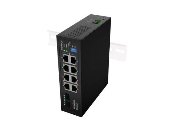 SWITCH LANBERG ILGE-8P-2S-120 LEHKÝ PRŮMYSLOVÝ POE 4XBT 4XAT 2XSFP DIN GIGABITOVÝ ETHERNET
