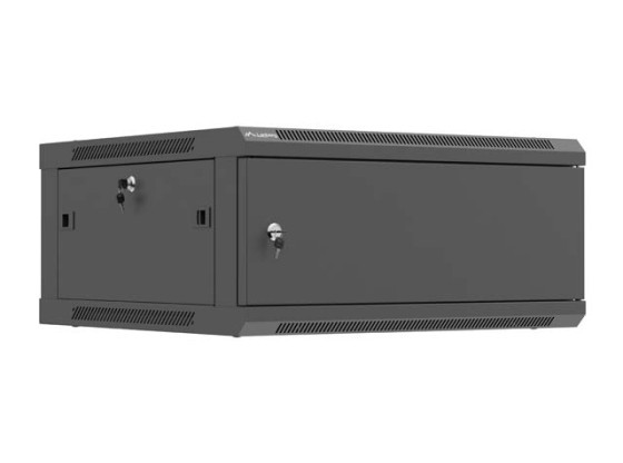 INSTALAČNÍ ROZVADĚČ 19" 4U 600X600 ČERNÉ KOVOVÉ DVEŘE LANBERG (PLOCHÉ BALENÍ)