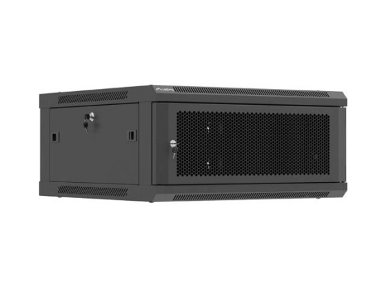 INSTALAČNÍ RACK 19" 4U 600X600 ČERNÉ PERFOROVANÉ DVEŘE LANBERG (PLOCHÉ BALENÍ)