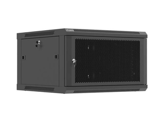INSTALAČNÍ ROZVADĚČ 19" 6U 600X600 ČERNÉ PERFOROVANÉ DVEŘE LANBERG (PLOCHÉ BALENÍ)
