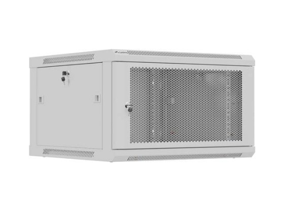 INSTALAČNÍ ROZVADĚČ 19" 6U 600X600 ŠEDÉ PERFOROVANÉ DVEŘE LANBERG (PLOCHÉ BALENÍ)