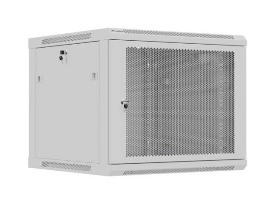 INSTALAČNÍ ROZVADĚČ 19" 9U 600X600 ŠEDÉ PERFOROVANÉ DVEŘE LANBERG (PLOCHÉ BALENÍ)
