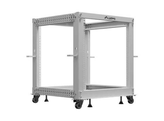 OTEVŘENÝ RACK 19" 12U 600X600-1100 NASTAVITELNÝ ŠEDÝ LANBERG