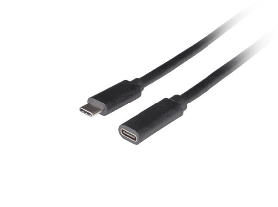 PRODLUŽOVACÍ KABEL USB-C M/F 3.1 0,5 M ČERNÝ LANBERG