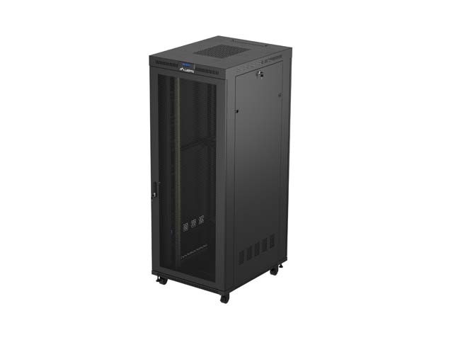 19" VOLNĚ STOJÍCÍ RACKOVÁ SKŘÍŇ 42U/800X1000 (FLAT PACK) SE SÍŤOVÝMI DVEŘMI LCD ČERNÁ LANBERG V2