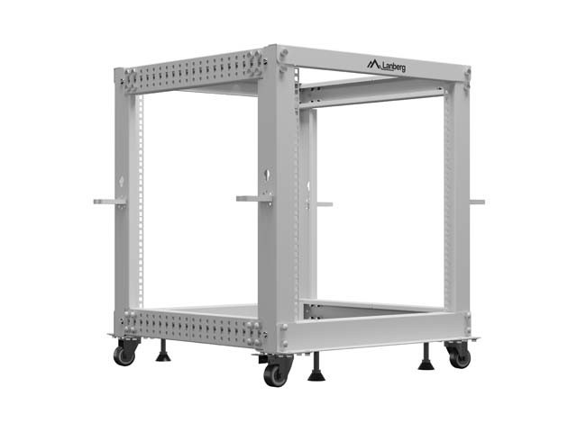 OTEVŘENÝ RACK 19" 12U 600X600-1100 NASTAVITELNÝ ŠEDÝ LANBERG